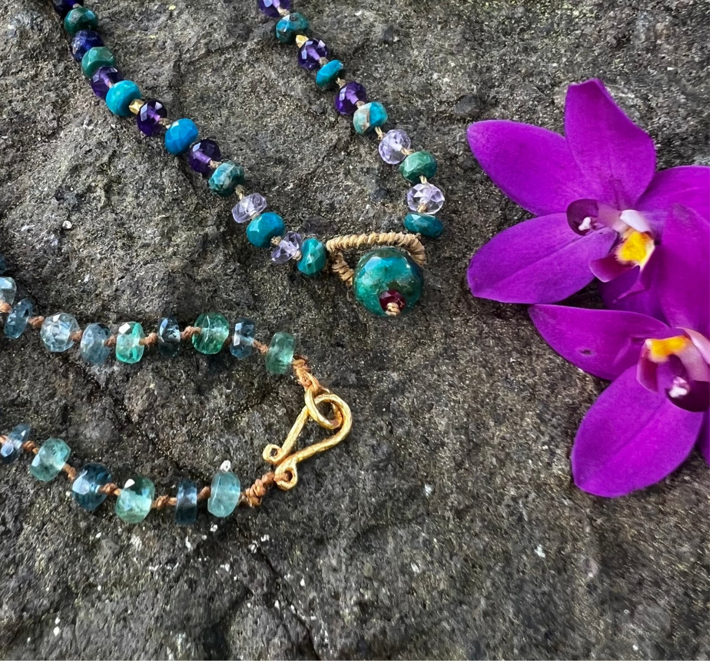 Amalia Mana Necklace Turquoise & Amazonite Rainbow Mana-24