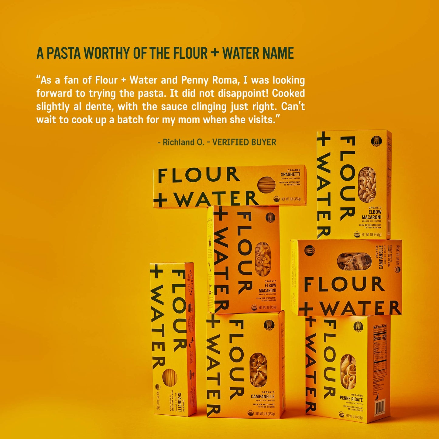 Flour + Water Foods - Organic Campanelle