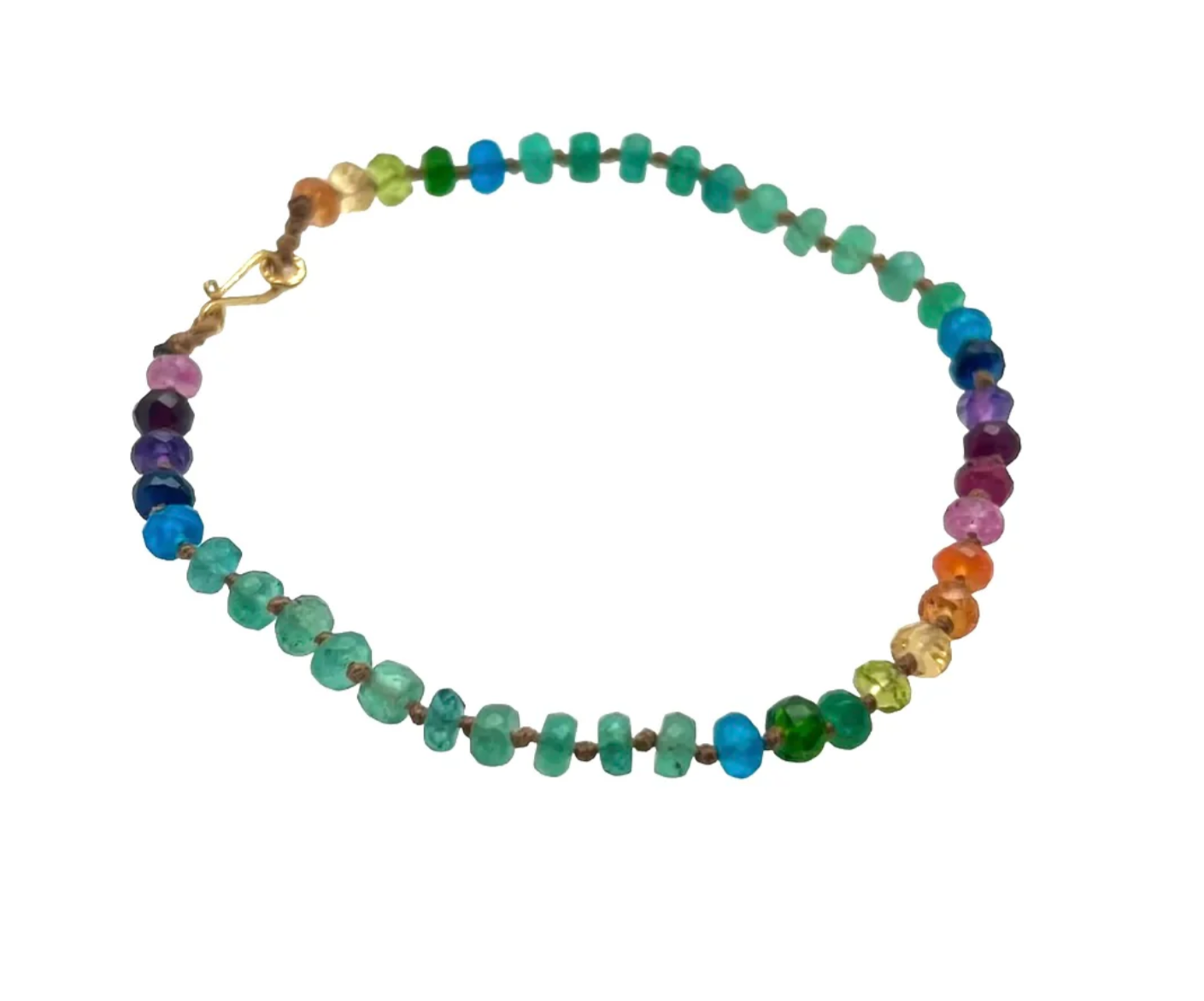 Amalia Zambian Emerald Rainbow Bracelet-47