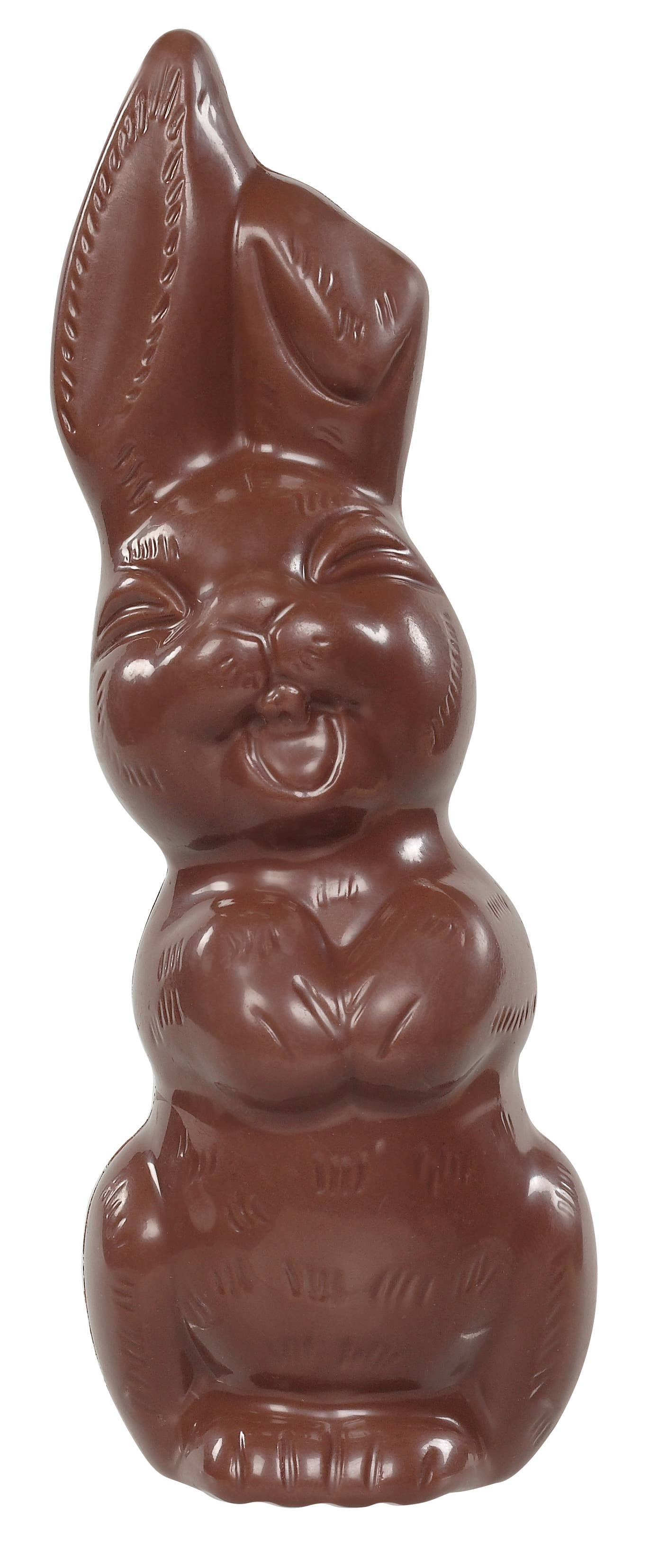 Belgium's Chocolate Source - Organic Milk Chocolate Laughing Bunny 7" Tall in cello bag