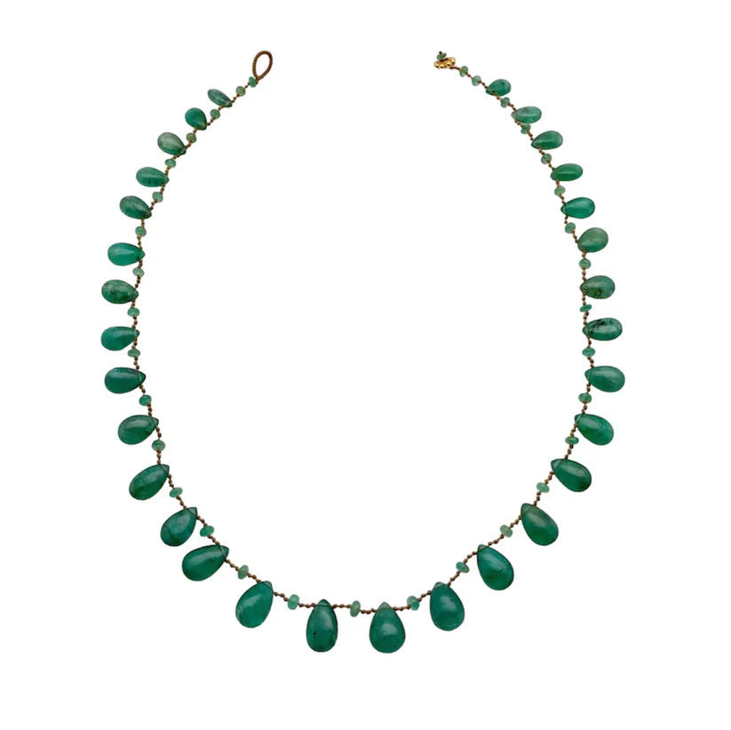 Amalia Ali'i Necklace Emerald and Gold Ali’i-33