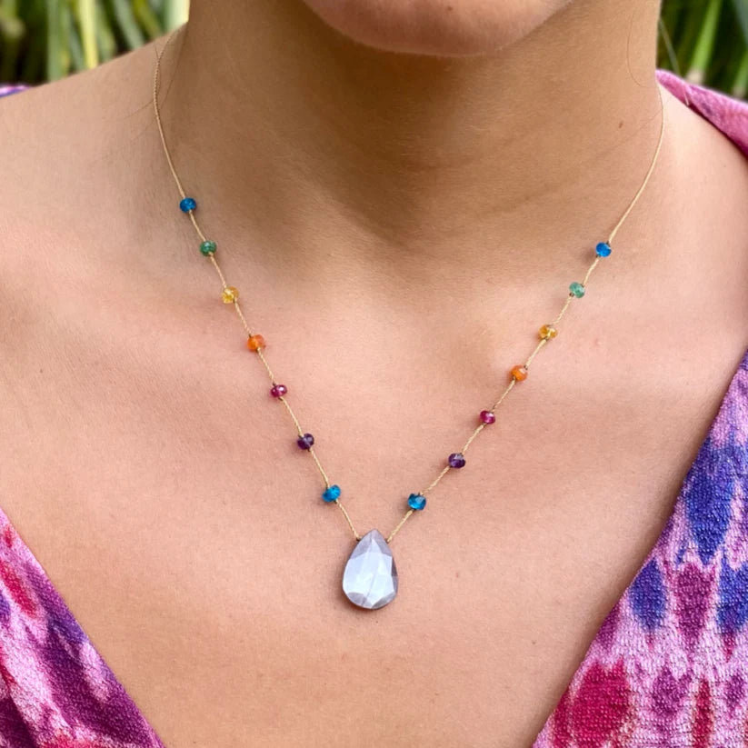 Amalia Rainbow Drops Necklace