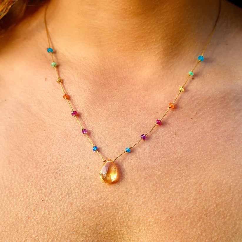 Amalia Rainbow Drops Necklace