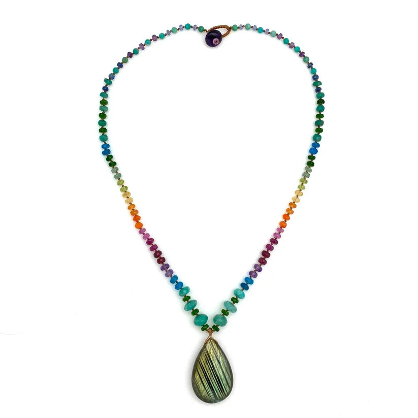 Amalia Mana Necklace Turquoise & Amazonite Rainbow Mana-24