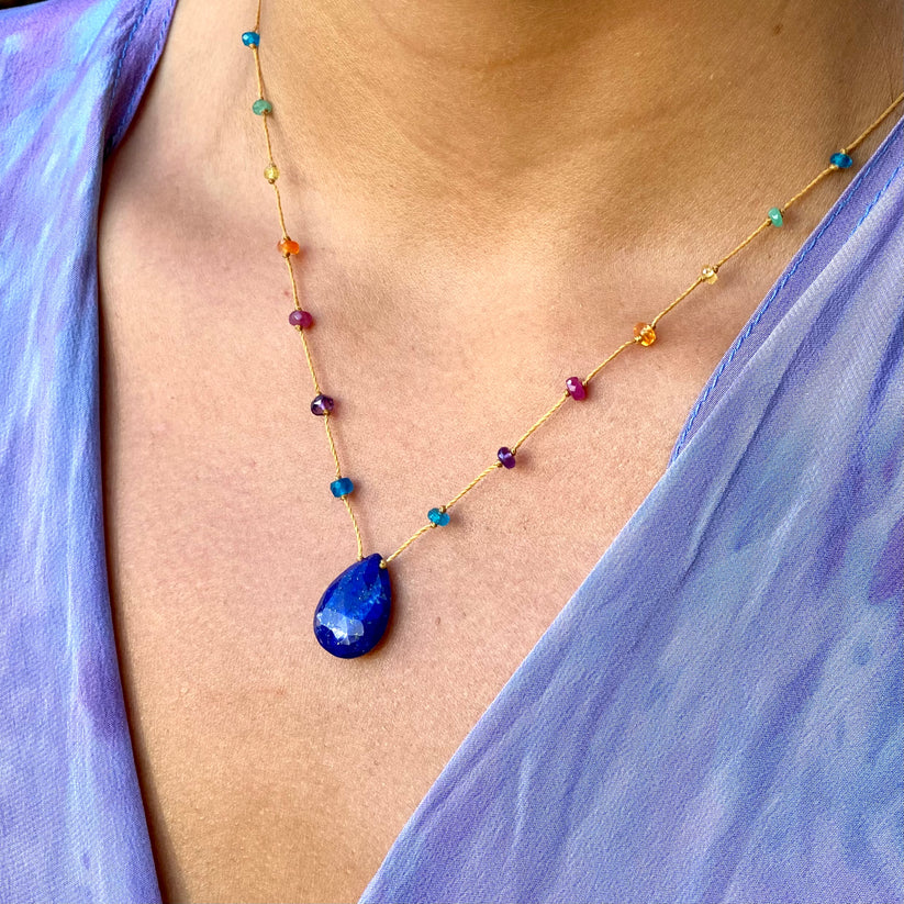 Amalia Rainbow Drops Necklace