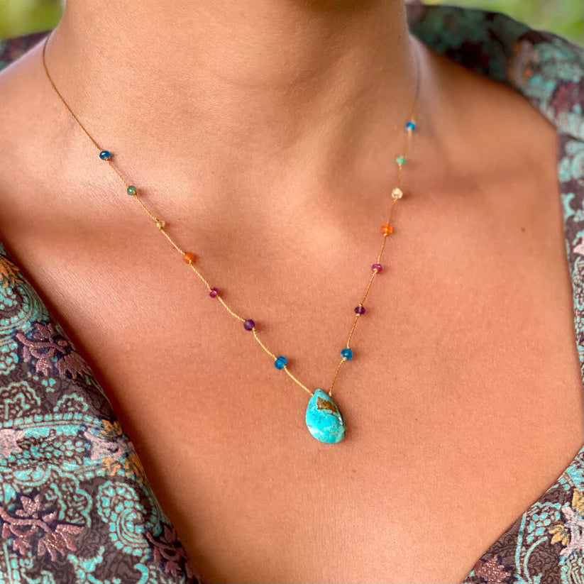 Amalia Rainbow Drops Necklace