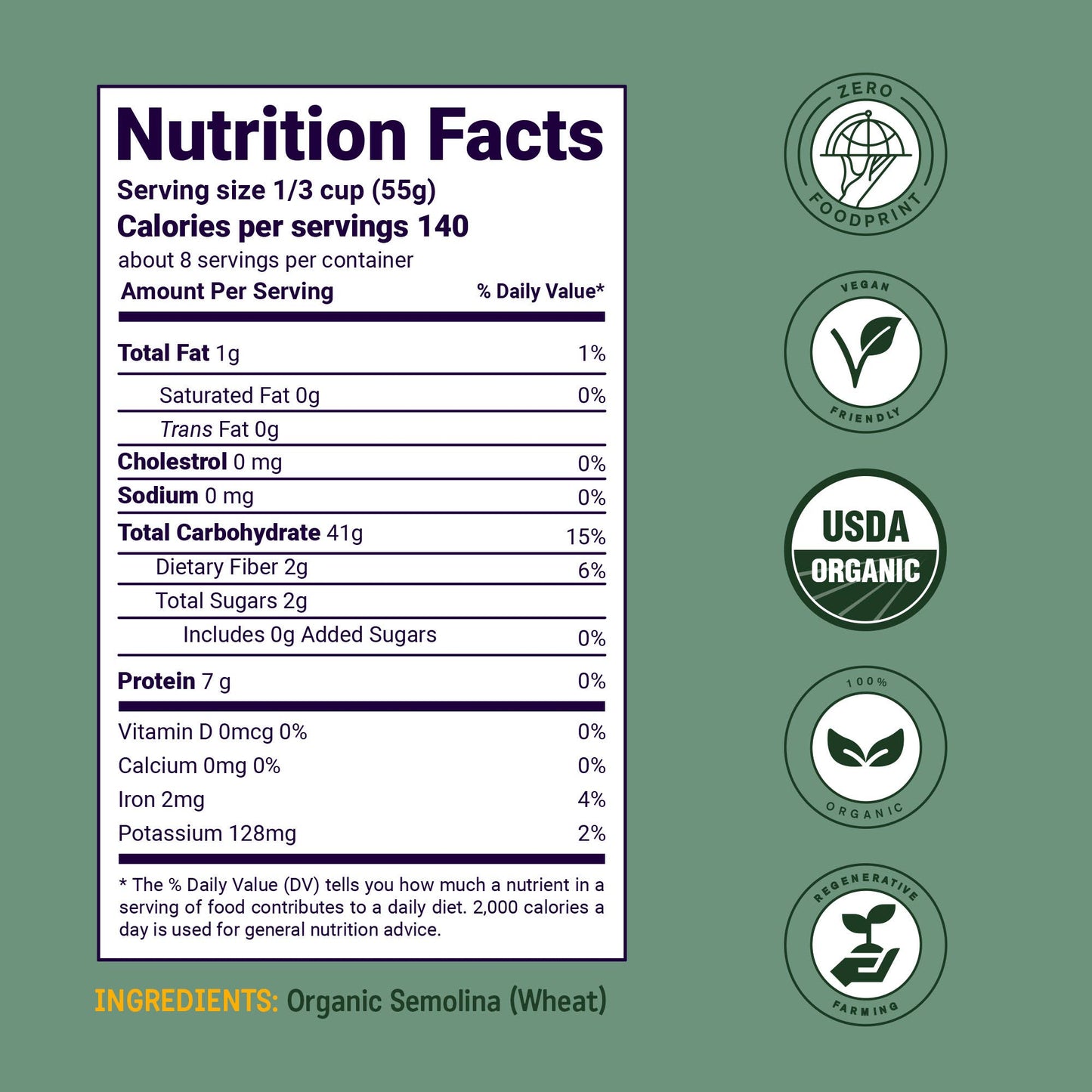 Flour + Water Foods - Organic Elbow Macaroni