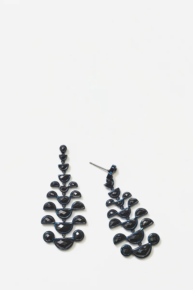 Nak Armstrong Earrings Mini Raindrop: Black Spinel
