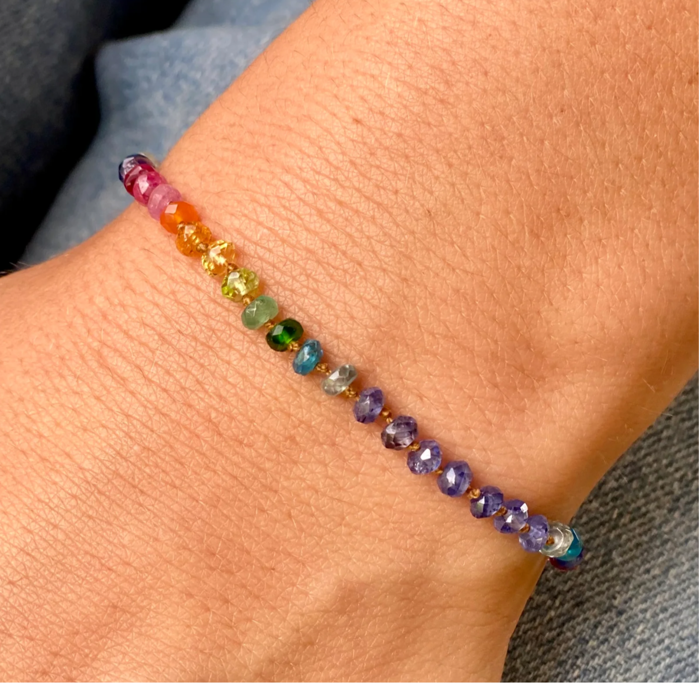 Amalia Blue Sapphire Rainbow Bracelet-48/49