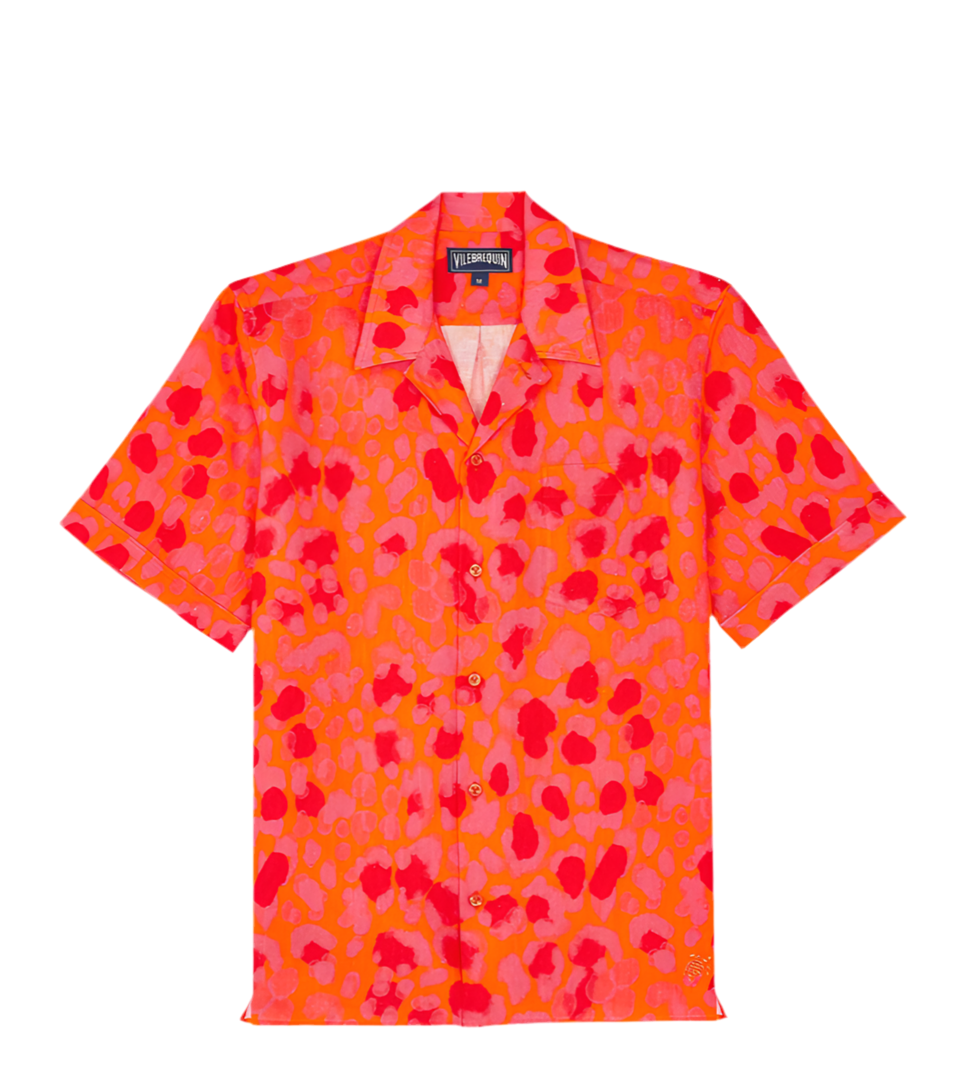 Vilebrequin Bowling Linen Shirt Leopard
