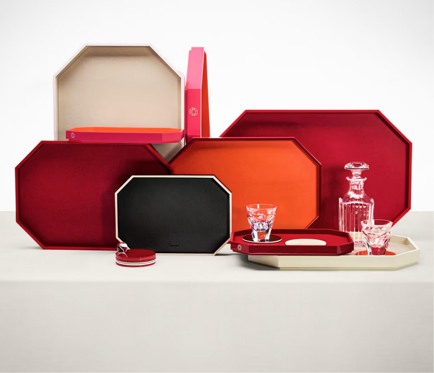 Baccarat Octagon Small Lacquered Tray