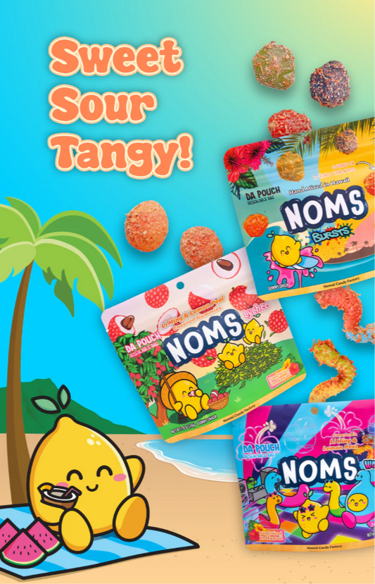 Noms Li Hing Lemon Peel Covered Gummies