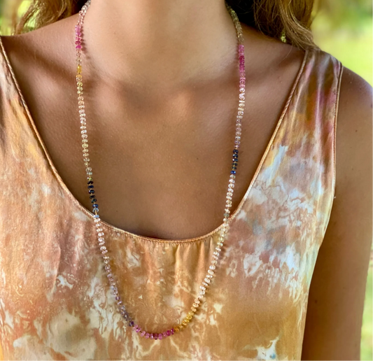 Amalia Multi Sapphire Maka'i Necklace-50