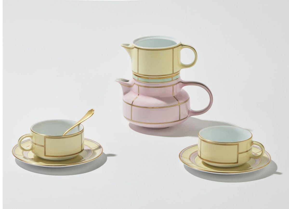 Ginori 1735 Designer Porcelain Diva Colonna Tea Set