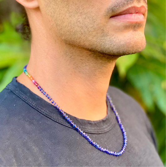 Amalia Ali'i Necklace Blue Sapphire Kāne-20
