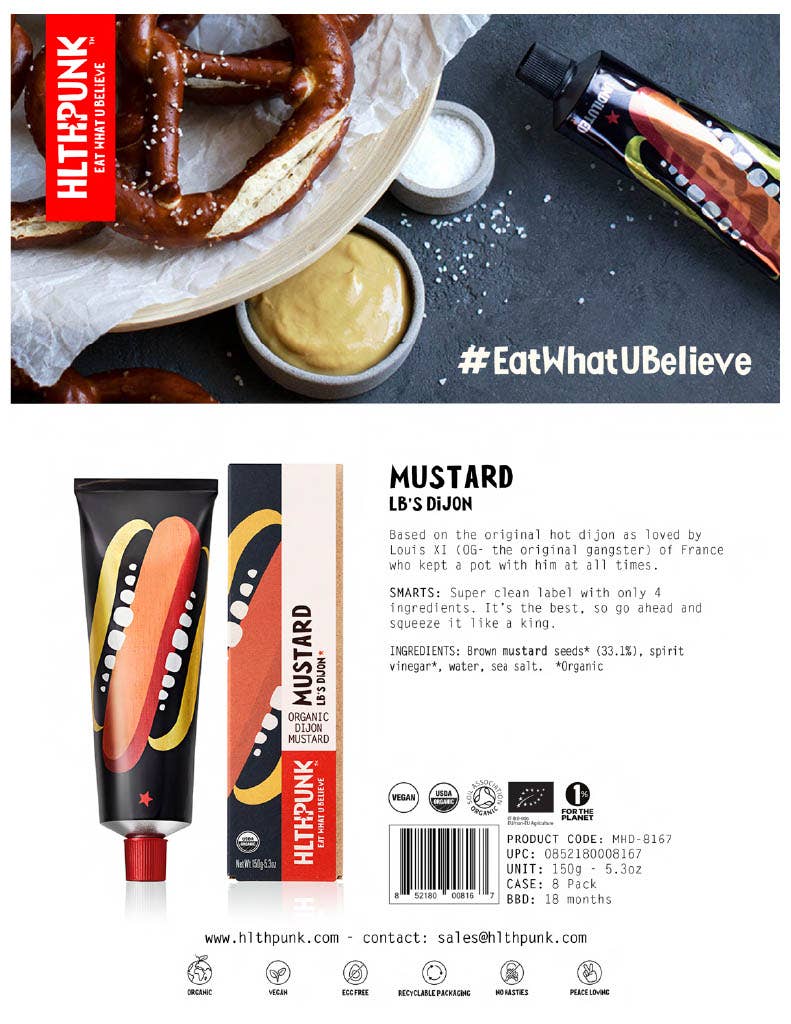 M5 Corporation - LB's Dijon Mustard Organic - 5.3oz (150gm)