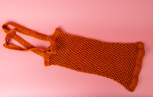 Tropical Punch Crochet Bag - Orange