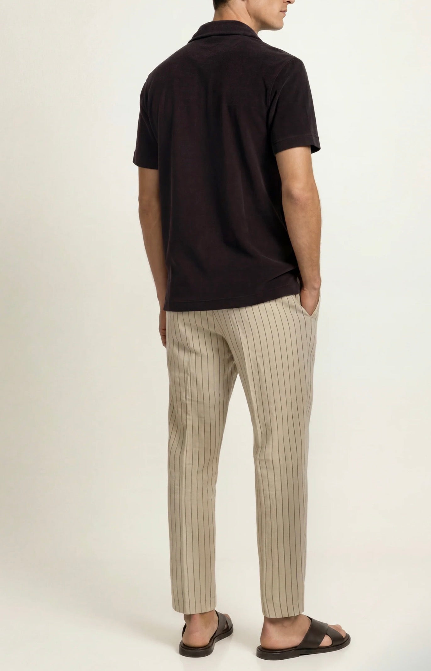 Orlebar Brown ESPRESSO TERRY RESORT ORGANIC COTTON TOWELING POLO