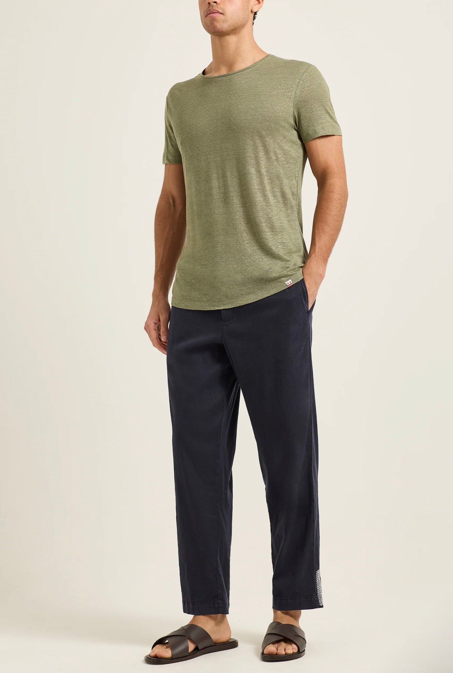 Orlebar Brown HERBAL GREEN OB-T LINEN SHIRT
