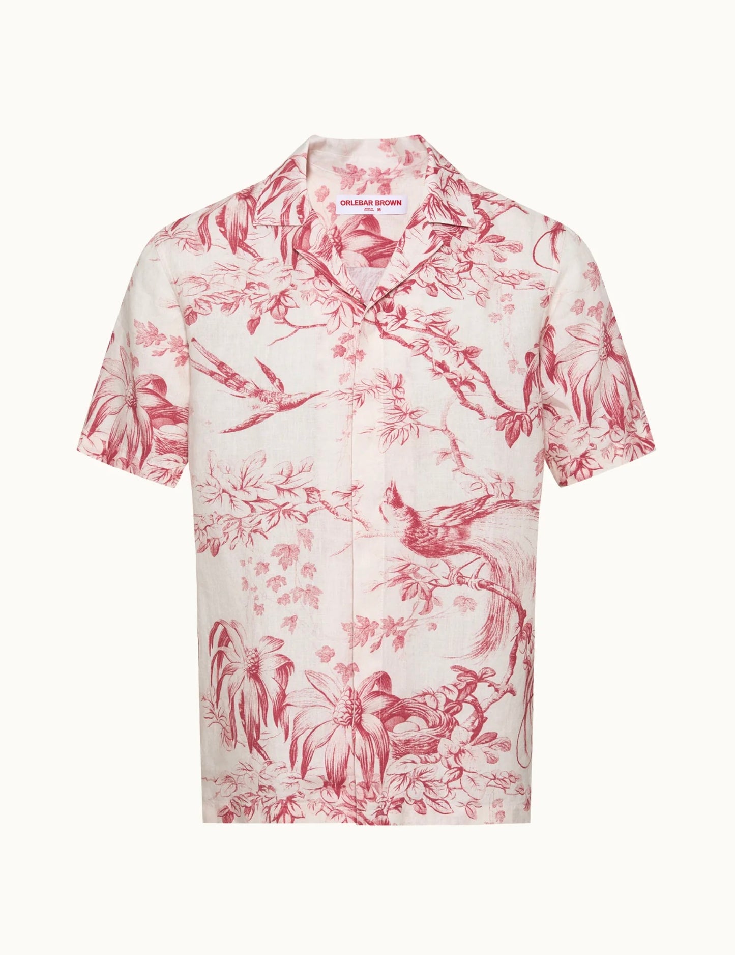 Orlebar Brown CORAL MAITAN LINEN SHIRT