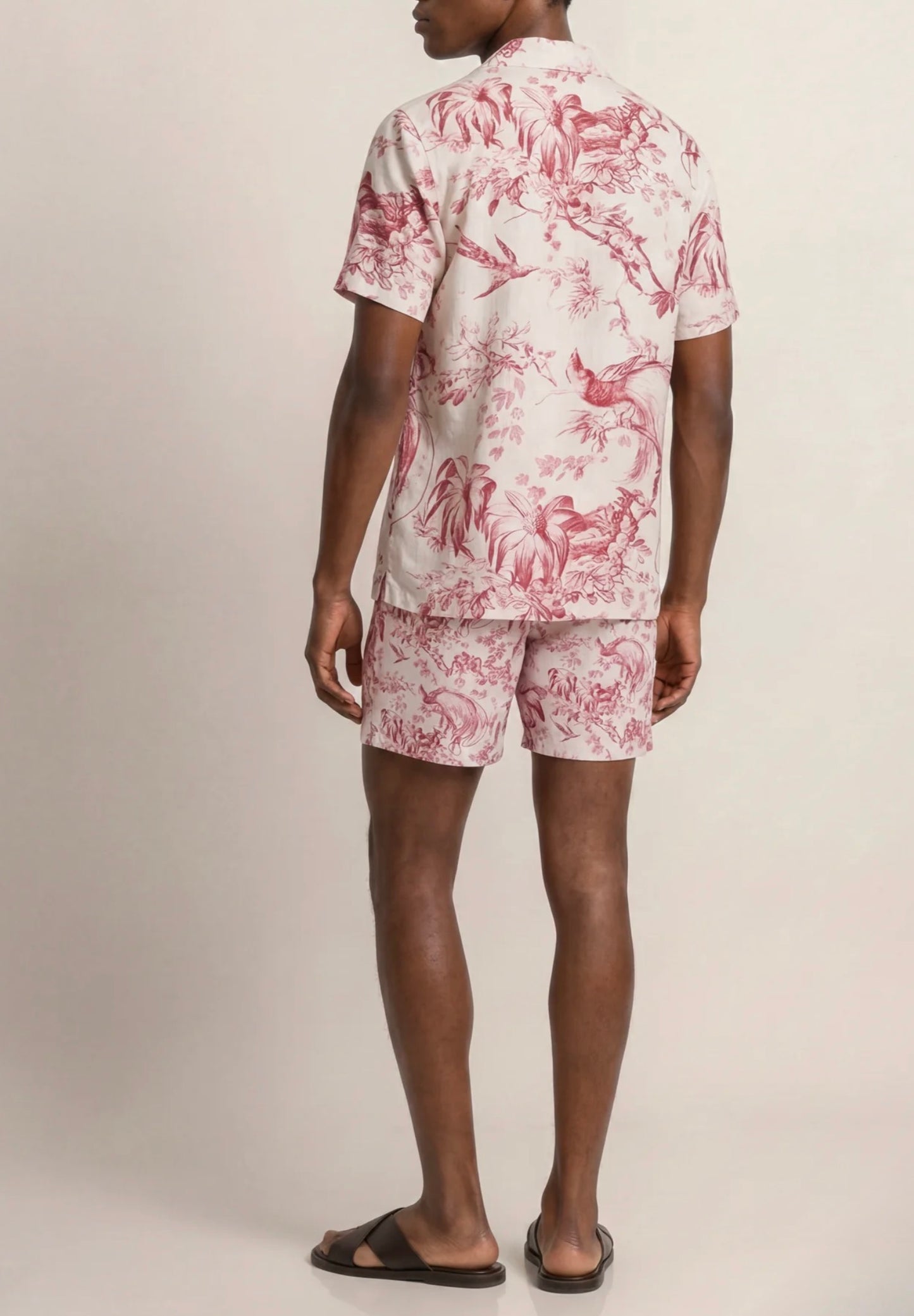 Orlebar Brown CORAL MAITAN LINEN SHIRT