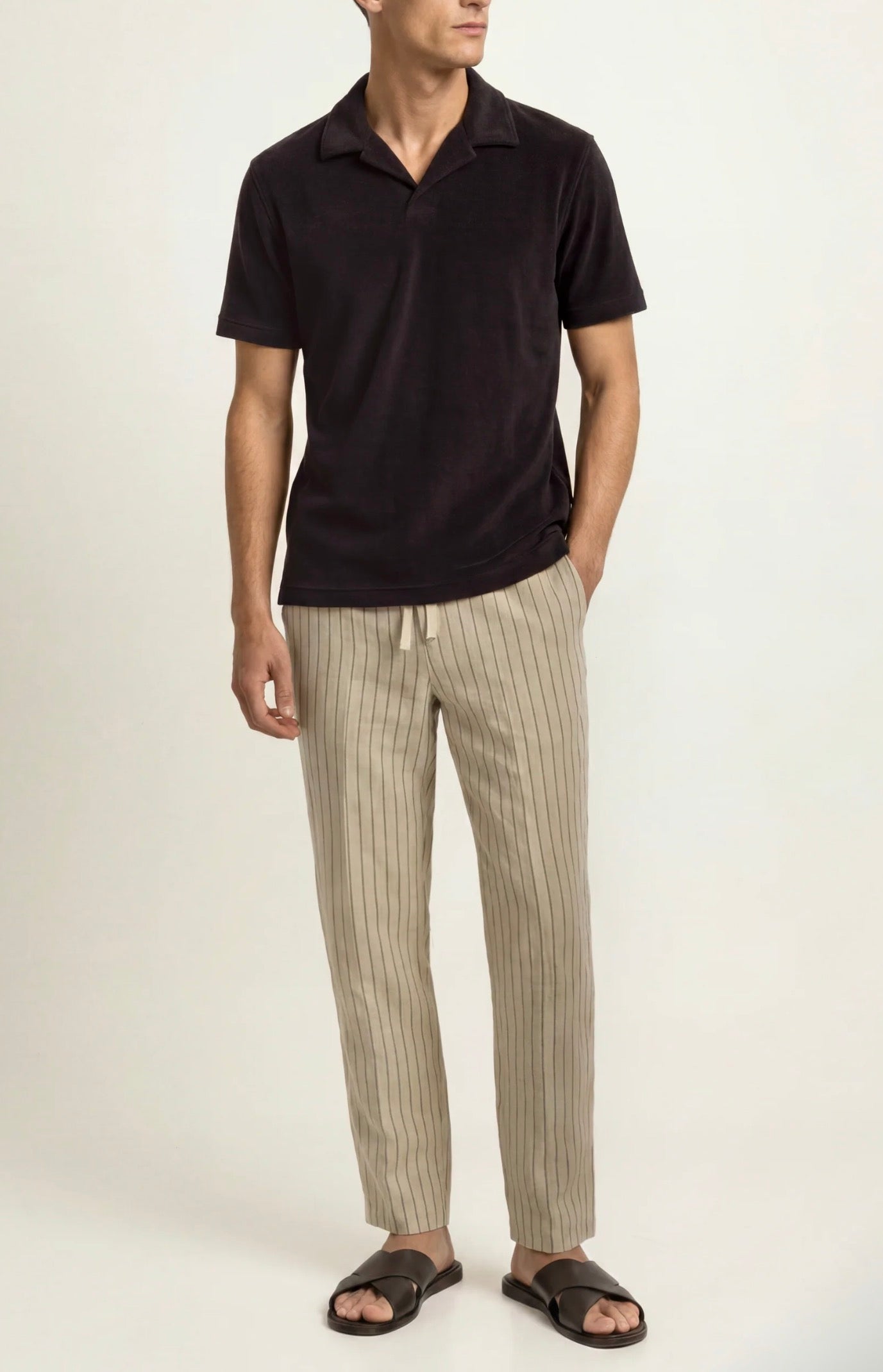 Orlebar Brown ESPRESSO TERRY RESORT ORGANIC COTTON TOWELING POLO