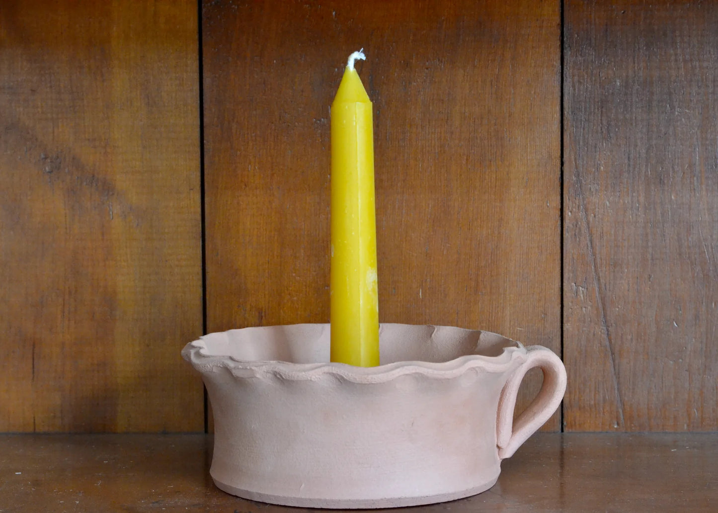 Beeswax Short Tapered Candles