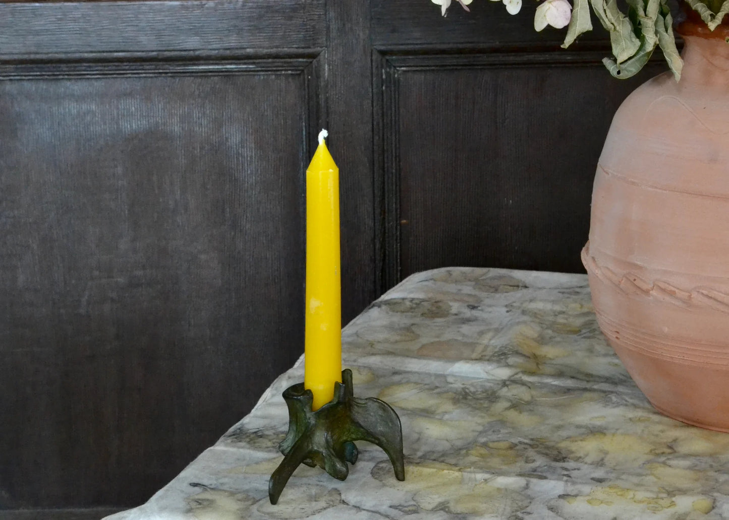 Beeswax Short Tapered Candles