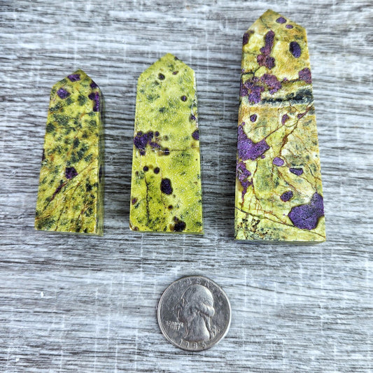 Rock Crystal yellow-Atlantisite towers