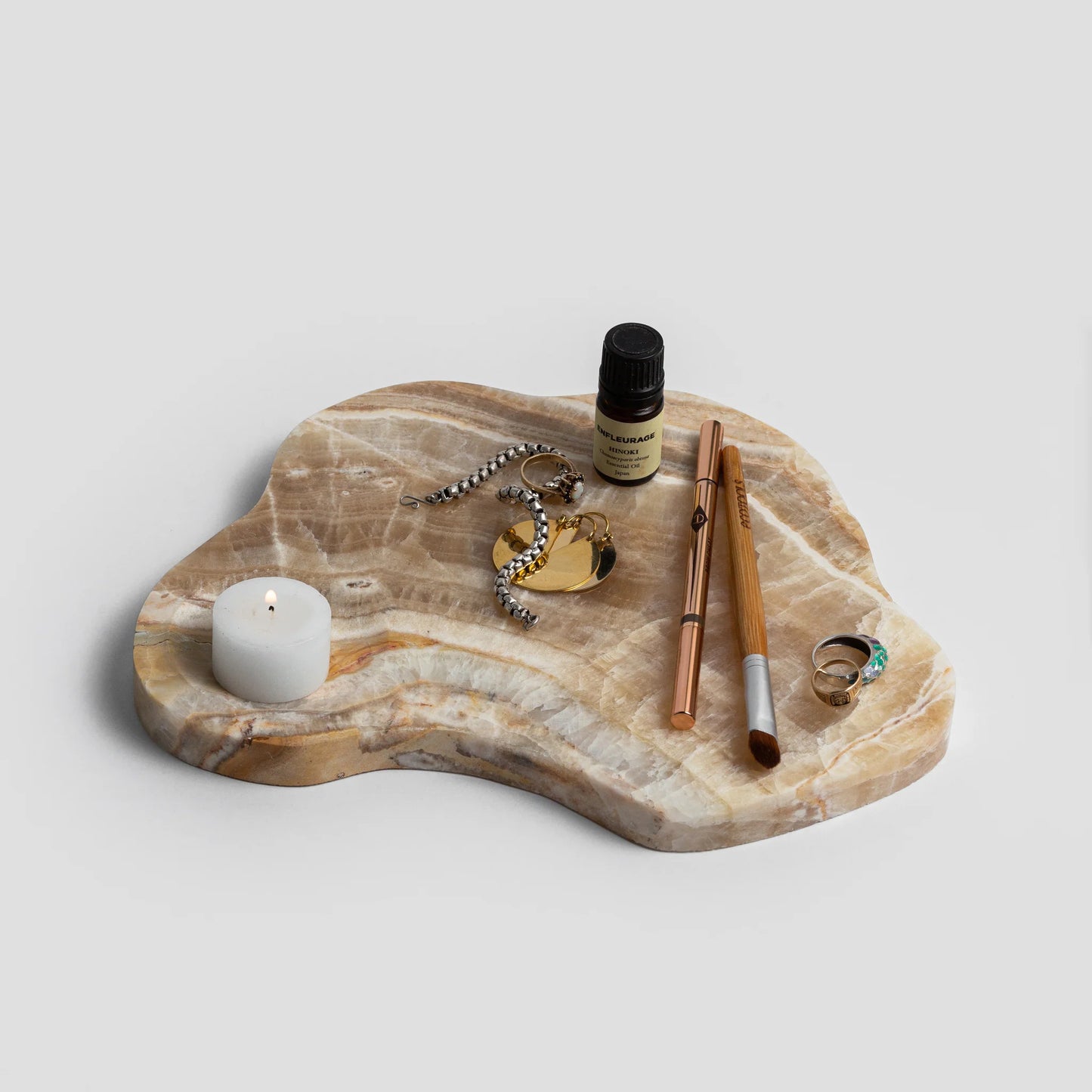 DAR Proyectos-Gemstone Serving Tray Honey Onyx