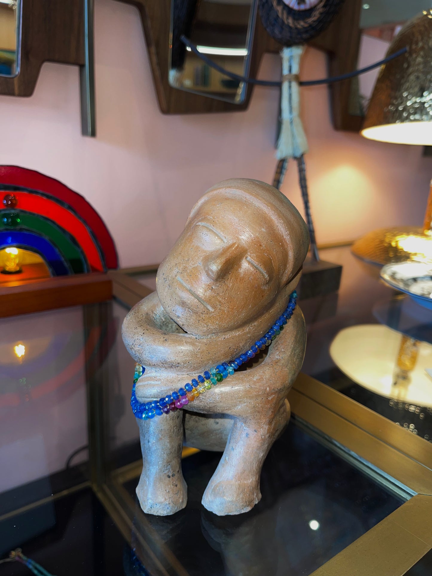 Colima Sleeping Seated Figure