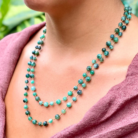 Amalia Mala Necklace Sakota Emerald-22