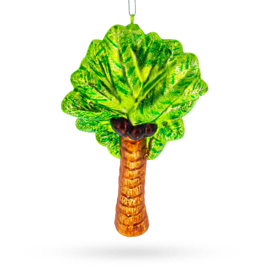 BestPysanky - Tropical Coconut Tree Blown Glass Ornament