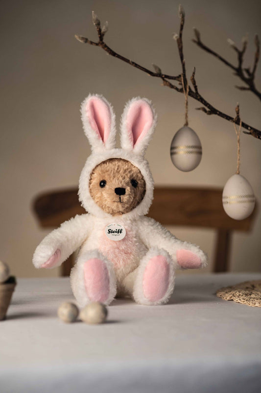Steiff Plush-Teddy Bear with Easter Bunny Hoodie