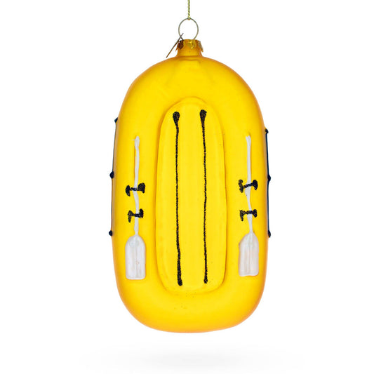 BestPysanky - Sunny Yellow Rubber Boat Blown Glass Ornament