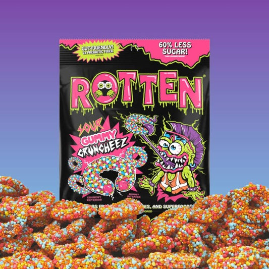 Rotten Candy - NEW Sour Gummy Cruncheez 1.8oz - 8 Pack