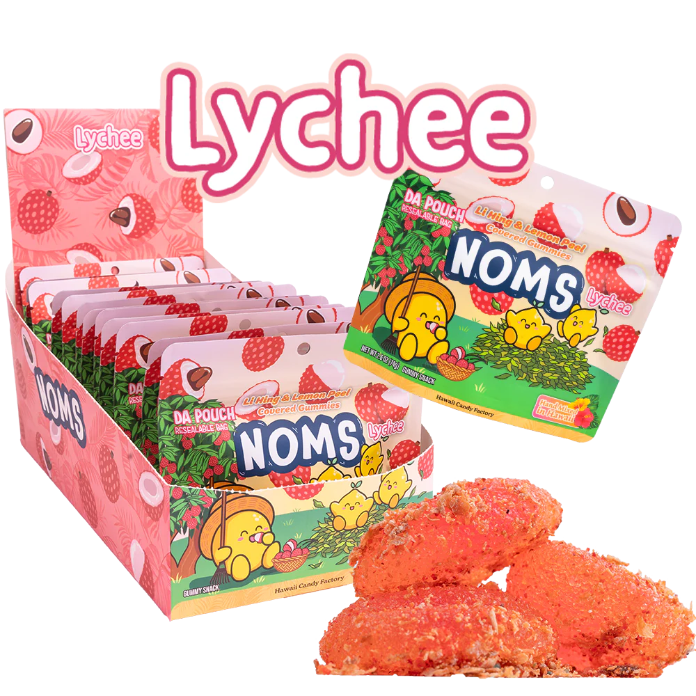 Noms Li Hing Lemon Peel Covered Gummies